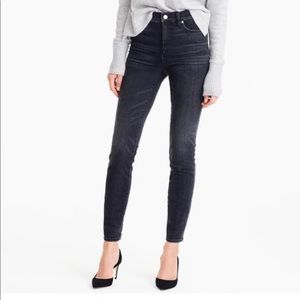 J Crew 9” High Rise Toothpick Jean in Charcoal